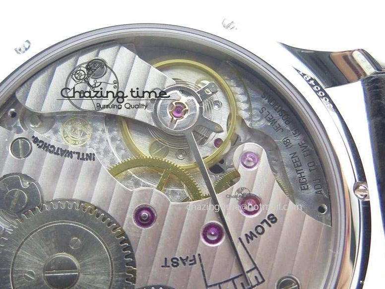 MIROTIME 0417 Sustainable Portuguese IW545408 White Dial ZF 1:1 Best Edition On Dark Blue Leather Strap 7335